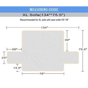 Ameritex 100% Waterproof Nonslip Quilted Sofa Slipcover - Perfect for Pets!