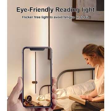 Battery Operated Wall Sconces Set of Two, USB Rechargeable Wall Lights with Remote Control, Dimmable LED Wall Lamp Indoor, 360° Rotation Wireless Lights for Living Room Bedroom Hallway, Black, 40 inch