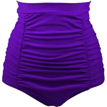 DANIFY Women's Ruched High Waisted Bikini Swim Bottoms