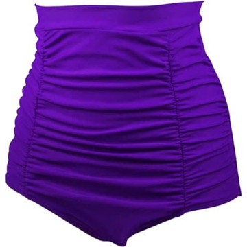 DANIFY Women's Ruched High Waisted Bikini Swim Bottoms