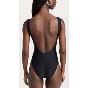 Brandon Blackwood Women's Logo One Piece, Black/Silver Logo, M