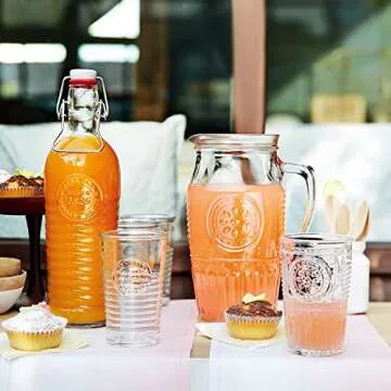 Elegant Bormioli Rocco Water Glass Set for Events