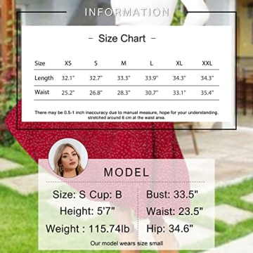 Stylish Exlura High Waist Polka Dot Midi Skirt with Pockets