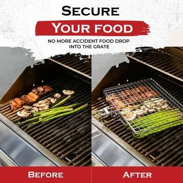 SHIZZO BBQ Grill Basket Set for Outdoor Cooking
