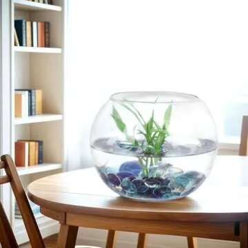 FUTUREPLUSX 5 Lb Flat Glass Marbles, 500PCS Blue Mixed Color Flat Gems Decorative Glass Stones Vase Filler Beads Table Scatter Decor