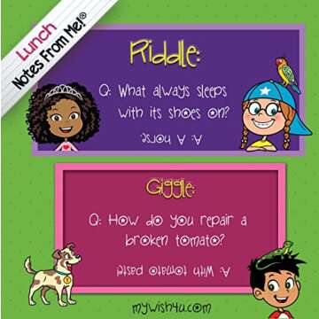 Notes From Me! 101 Tear-Off Lunch Box Notes for Kids, Riddles & Giggles, Fun & Educational, Motivati...