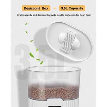 Automatic Cat Feeder, Automatic Dog Feeder, 3.5L Cat Food Dispenser Pet, Automatic with Timer Cat Feeders Indoor Cats, Dog Food Dispenser Automatic Auto Dog Feeder Cat Self Feeder, Timed Cat Feeders