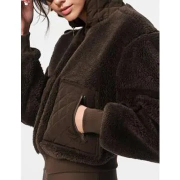 IMCTAH Women's Trendy Fleece Jacket with Pockets