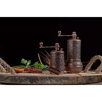 Antique Copper Herb and Spice Grinder Set for Your Kitchen
