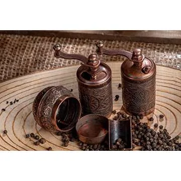 Antique Copper Herb and Spice Grinder Set for Your Kitchen