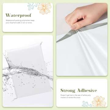 Fuxury Large Poly Mailers 19x24 Inch 100 Pack,Self Adhesive Shipping Bags for Clothing,Waterproof Shipping Envelopes Mailers Poly Package Bags for Small Business,Flexible Mailing Bags White