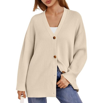 AUTOMET Womens Trendy Oversized Cashmere Cardigan