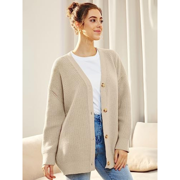 AUTOMET Womens Trendy Oversized Cashmere Cardigan