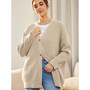 AUTOMET Womens Trendy Oversized Cashmere Cardigan
