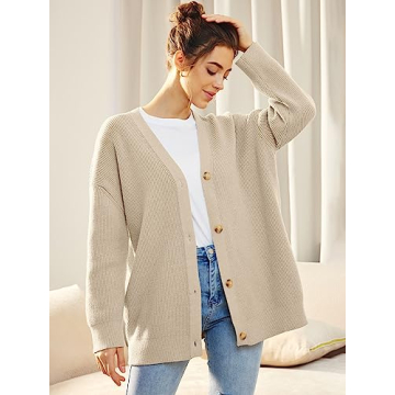 AUTOMET Womens Trendy Oversized Cashmere Cardigan