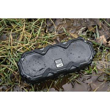 Altec Lansing IMW479 Mini LifeJacket Jolt Heavy Duty Rugged Waterproof Ultra Portable Bluetooth Speaker up to 16 Hours of Battery Life, 100FT Wireless Range and Voice Assistant (Black)