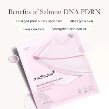 medicube Pink Glass Glow Skin Trio - Salmon DNA PDRN pink collagen jelly gel mask (4ea) + PDRN Pink Peptide Serum, Pink glow serum 50ml +Collagen Jelly Cream-50ml