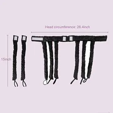 BUKBUVLO Heatless Hair Curlers No Heat Curls Roller Ribbon Curlers Headband Soft Hair Rollers for Women Girls DIY Tools Heatless Curling for Sleep in Overnight for Long Hair (Upgrade Pink)