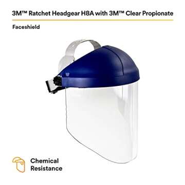3M Ratchet Headgear H8A with Faceshield for Liquid and Metal Protection