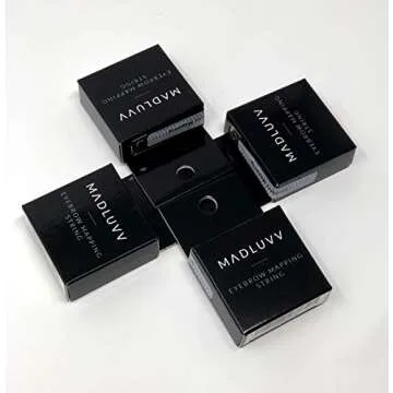MADLUVV PMU Mapping String for Professional Brow Artistry, Pre-Inked String for Professional Eyebrow Mapping, Cosmetic Grade, Hypoallergenic & Cruelty Free – 4 Pack