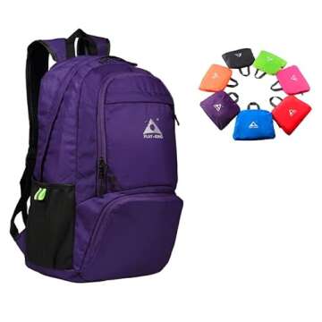 PLAY-KING Foldable Waterproof Lightweight Backpack for Shopping Travel or Hiking, for Men or Women
