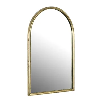 Creative Co-Op Arched Metal Framed Wall Mirror Gold