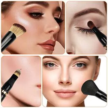 Jilier 4 in 1 Travel Makeup Brush Set - Beauty Made Easy