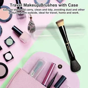 Jilier 4 in 1 Travel Makeup Brush Set - Beauty Made Easy