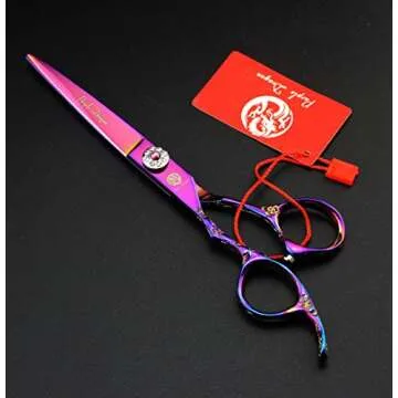 Purple Dragon 6.0" Left Hand Professional Salon Hair Cutting Scissors and Thinning Shears - Perfect for Left-handed Hairdresser