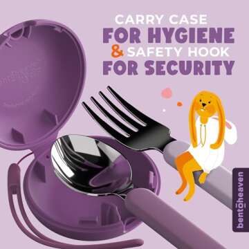 Bentoheaven Kids Travel Utensil Set - Safe & Fun
