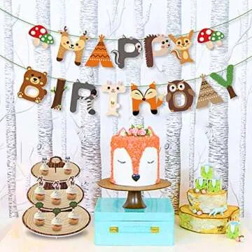 Wood-Grain 3-Tier Cupcake Stand for Themed Celebrations