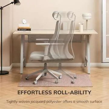 Anti-Slip Chairmat for Office - Elegant Jacquard Design