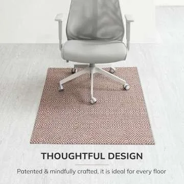 Anti-Slip Chairmat for Office - Elegant Jacquard Design