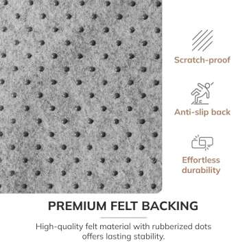 Anti-Slip Chairmat for Office - Elegant Jacquard Design