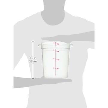 Cambro 4 qt Round Polypropylene Food Storage Container - Camwear®