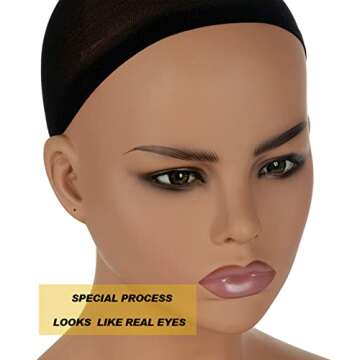 PVC Mannequin Head Model Realistic Mannequin Bust Wig Heads For Hat Wigs Sunglasses Jewerly Displaying