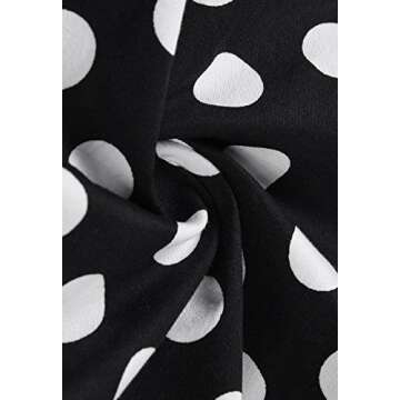Anni Coco Women's Halter Polka Dots 1950s Vintage Swing Tea Dress - Small - 1st - Black & White Dots