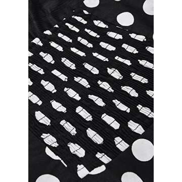 Anni Coco Women's Halter Polka Dots 1950s Vintage Swing Tea Dress - Small - 1st - Black & White Dots