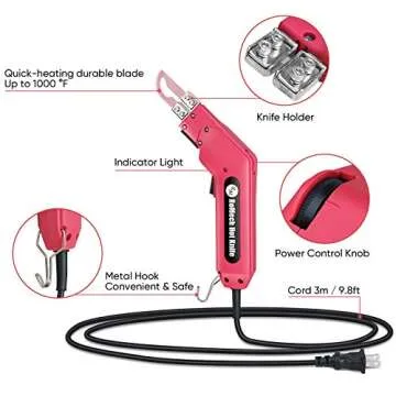 ROMECH Foam Cutter Pro Electric Hot Knife, 100W Styrofoam Cutting Tool Kit- with Heavy-duty Case Bla...