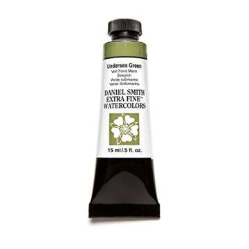 Daniel Smith 19093 Extra Fine Watercolor 15ml Paint Tube, Undersea Green (284600109), 0.5 Fl Oz (Pack of 1)