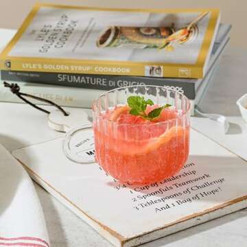 Wlasss 4pcs Vintage Iridescent Glass Coffee Mugs-Seamless Design, 15 Oz Ribbed Glass Mugs with Handle, Lead-Free Glass Coffee Cups for Latte, Cereal, Yogurt, Hot/Cold Beverage, Gifts for Women