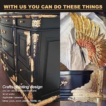 Wadities Gold Leaf Gilding Set for Craft and Decor