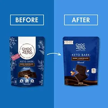 ChocZero Dark Chocolate with Almonds Sea Salt Keto Bark, 6 Ounce (Pack of 1)