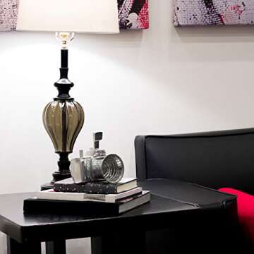 GE Power Gear 8 Ft Lamp Cord, Polarized Molded Plug, 2-Prong, DIY Repair/Replacement, UL Listed, White, 54475