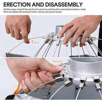 Godox QR-P70 27.5 Inch Parabolic Softbox Bowens Mount, Quick-Setup Quick-Folding, with Front & Inner Diffuser and Carrying Bag for Godox SL60W VL150 UL150 SL150II SZ150 and Other Bowen Mount Lights…