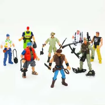 ONEST 12 Pieces Explorer Action Figures Explorer Toys 4" Action Figures with Hats & Accessories for Teens Party Decoration