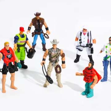 ONEST 12 Pieces Explorer Action Figures Explorer Toys 4" Action Figures with Hats & Accessories for Teens Party Decoration