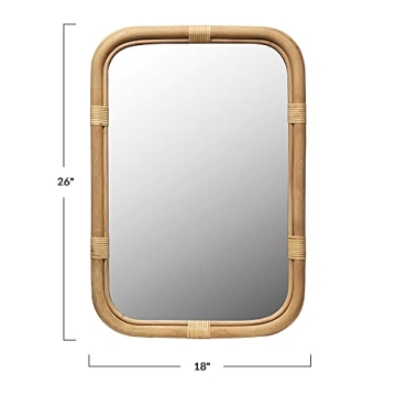 Creative Co-Op Rattan Mirror for Chic Home Decor