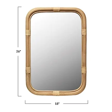 Creative Co-Op Rattan Mirror for Chic Home Decor
