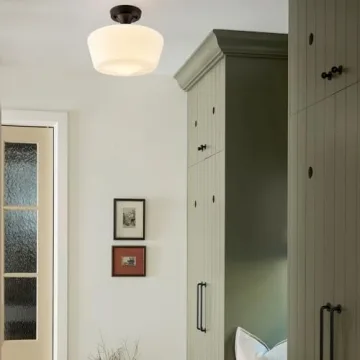 youngrender Black Schoolhouse Light Fixture - Unique Ceiling Light
